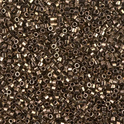 Metallic Bronze, Colour Code 0021, Size 11/0 Cut Miyuki Delica Beads, 5.2g approx. Metallic Bronze, Colour Code 0021, Size 11/0 Cut Miyuki Delica Beads, 5.2g approx.