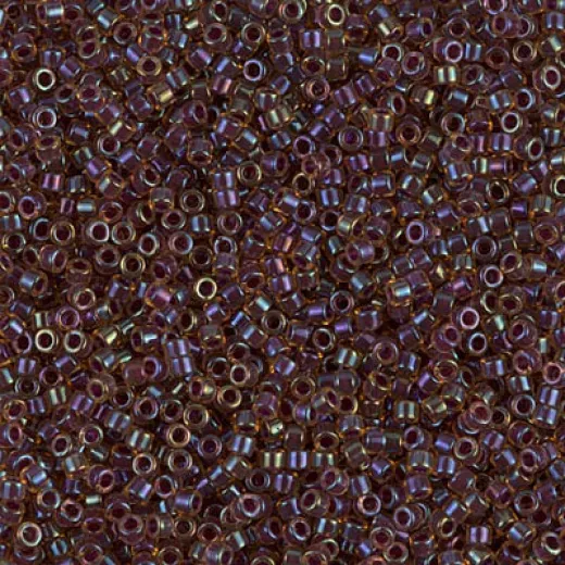 DB0061 Wine AB Lined-Dyed, Size 11/0 Miyuki Delica Beads, 5.2g approx. DB0061 Wine AB Lined-Dyed, Size 11/0 Miyuki Delica Beads, 5.2g approx.