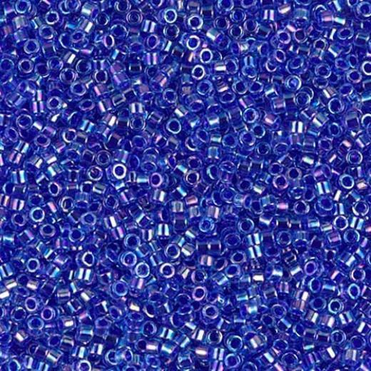 DB0063 Blue Violet AB Lined-Dyed, Size 11/0 Miyuki Delica Beads, 5.2g approx. DB0063 Blue Violet AB Lined-Dyed, Size 11/0 Miyuki Delica Beads, 5.2g approx.