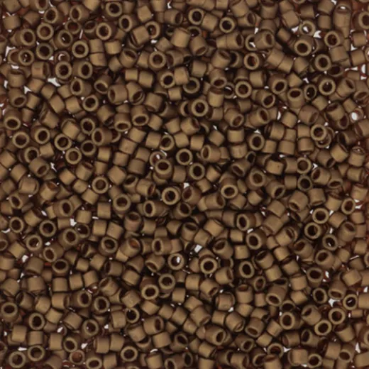 DB0322L Matte Metallic Light Bronze, Size 11/0 Miyuki Delica Beads, 50g wholesale pack DB0322L Matte Metallic Light Bronze, Size 11/0 Miyuki Delica Beads, 50g wholesale pack