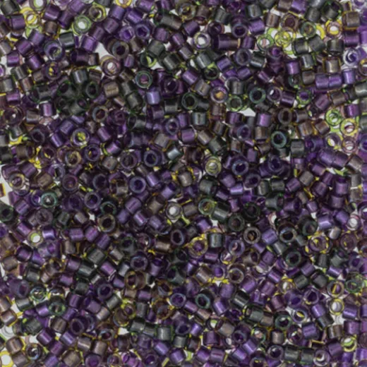 DB0991, Purple Green Brown, Size 11/0 Miyuki Delica Beads, 50g wholesale pack