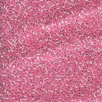 DB1335 Light Pink Silver Lined-Dyed, Size 11/0 Miyuki Delica Beads, 5.2g approx.