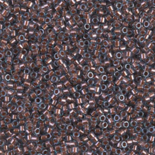 DB1706 Copper Pearl Lined Aqua, Size 11/0 Miyuki Delica Beads, 50g Wholesale Pack DB1706 Copper Pearl Lined Aqua, Size 11/0 Miyuki Delica Beads, 50g Wholesale Pack