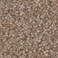DB1731 Beige Lined Opal AB, Size 11/0 Miyuki Delica Beads, 5.2g approx. 