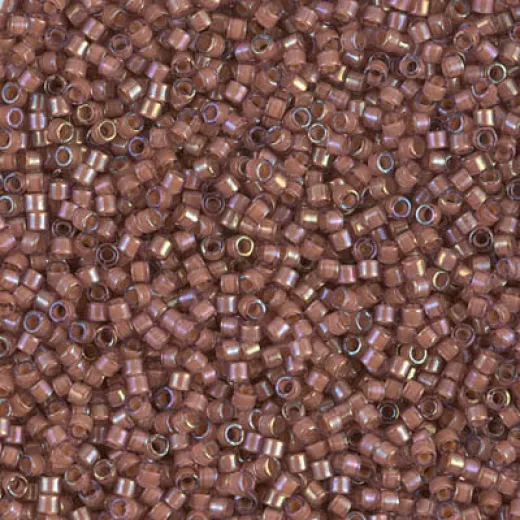DB1737 Rose Lined Amethyst AB, Size 11/0 Miyuki Delica Beads, 5.2g approx. DB1737 Rose Lined Amethyst AB, Size 11/0 Miyuki Delica Beads, 5.2g approx.