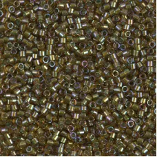 DB1739 Sparkling Mint Lined Topaz AB, Size 11/0 Miyuki Delica Beads, 5.2g approx...