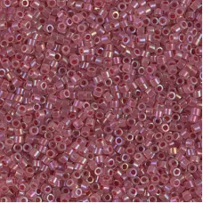 DB1746 Claret Lined Opal AB, Size 11/0 Miyuki Delica Beads, 5.2g approx. 