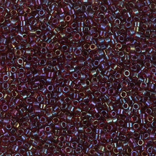 DB1751 Red Lined Topaz AB, Size 11/0 Miyuki Delica Beads, 50g Wholesale Pack DB1751 Red Lined Topaz AB, Size 11/0 Miyuki Delica Beads, 50g Wholesale Pack