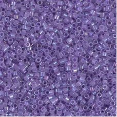 DB1753 Sparkling Purple Lined Opal AB, Size 11/0 Miyuki Delica Beads, 5.2g appro...