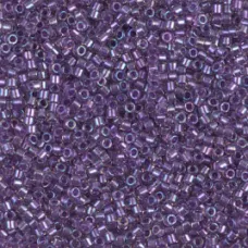 DB1754 Sparkling Purple Lined Crystal AB, Size 11/0 Miyuki Delica Beads, 5.2g ap...