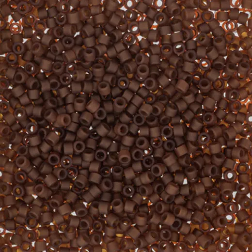 DB2403, Matte Transparent Root Beer, Size 11/0 Miyuki Delica Beads, 50g wholesale pack DB2403, Matte Transparent Root Beer, Size 11/0 Miyuki Delica Beads, 50g wholesale pack