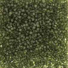 DB2404, Matte Transparent Dark Olive, Size 11/0 Miyuki Delica Beads, 5.2g pack DB2404, Matte Transparent Dark Olive, Size 11/0 Miyuki Delica Beads, 5.2g pack