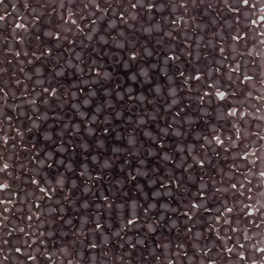 DB2405, Matte Transparent Dark Smoky Amethyst, Size 11/0 Miyuki Delica Beads, 50g wholesale pack DB2405, Matte Transparent Dark Smoky Amethyst, Size 11/0 Miyuki Delica Beads, 50g wholesale pack