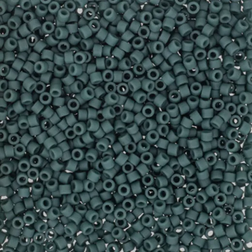 DB2407, Matte Opaque Eucalyptus, Size 11/0 Miyuki Delica Beads, 5.2g pack DB2407, Matte Opaque Eucalyptus, Size 11/0 Miyuki Delica Beads, 5.2g pack