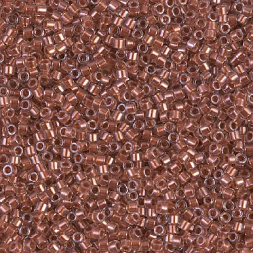 DB1704 Copper Pearl Lined Pink Mist, Size 11/0 Miyuki Delica Beads, 50g Wholesale Pack DB1704 Copper Pearl Lined Pink Mist, Size 11/0 Miyuki Delica Beads, 50g Wholesale Pack