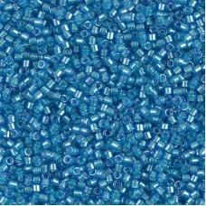 DB1709 Mint Pearl Lined Azure, Size 11/0 Miyuki Delica Beads, 5.2g approx. 