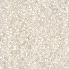 DB1701 Pearl Lnd Transparent Pale Beige AB, Size 11/0 Miyuki Delica Beads, 5.2g ...
