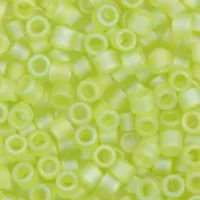 DB0860 Chartreuse AB Matte, Size 11/0 Miyuki Delica Beads, 5.2g approx. 