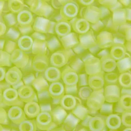 DB0860B Chartreuse AB Matte, Size 11/0 Miyuki Delica Beads, 50gm bag 