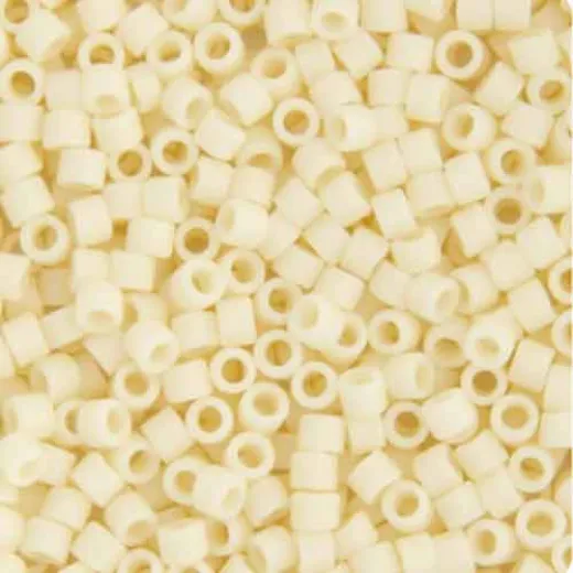 DB0762 Dark Cream Opaque, Size 11/0 Miyuki Delica Beads, 5.2g approx. DB0762 Dark Cream Opaque, Size 11/0 Miyuki Delica Beads, 5.2g approx.