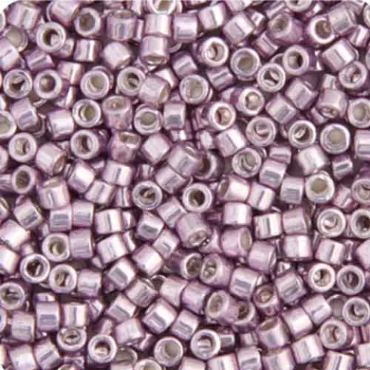 DB0419 Dark Rose Opaque Galvanized-Dyed, Size 11/0 Miyuki Delica Beads, 5.2g approx. DB0419 Dark Rose Opaque Galvanized-Dyed, Size 11/0 Miyuki Delica Beads, 5.2g approx.