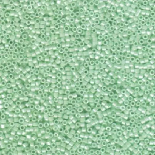 DB1536 Light Mint Ceylon Opaque, Size 11/0 Miyuki Delica Beads, 5.2g approx. 