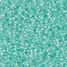 DB1707 Mint Pearl Lined Glacier Blue, Size 11/0 Miyuki Delica Beads, 5.2g approx...