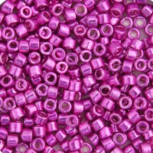DB0422 Fuchsia Opaque Galvanized-Dyed, Size 11/0 Miyuki Delica Beads, 5.2g approx. DB0422 Fuchsia Opaque Galvanized-Dyed, Size 11/0 Miyuki Delica Beads, 5.2g approx.
