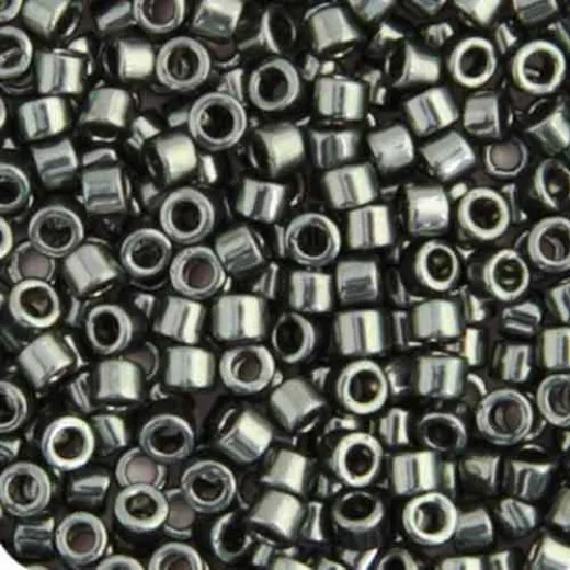 DB0457 Grey Green Opaque Nickel Plated Dyed, Size 11/0 Miyuki Delica Beads, 50g approx. DB0457 Grey Green Opaque Nickel Plated Dyed, Size 11/0 Miyuki Delica Beads, 50g approx.