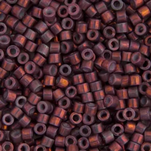 DB1012 Medium Raspberry AB Metallic Gold Luster, Size 11/0 Miyuki Delica Beads, 5.2g approx. DB1012 Medium Raspberry AB Metallic Gold Luster, Size 11/0 Miyuki Delica Beads, 5.2g approx.