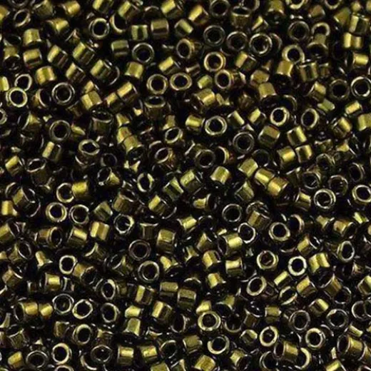 DB0011 Olive Metallic, Size 11/0 Miyuki Delica Beads, 5.2g approx. DB0011 Olive Metallic, Size 11/0 Miyuki Delica Beads, 5.2g approx.
