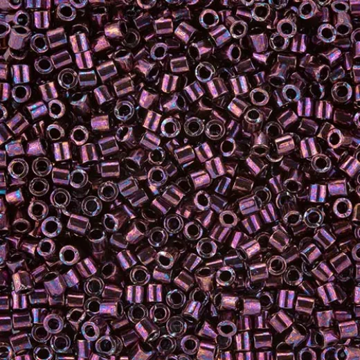 DB0012 Raspberry Metallic, Size 11/0 Miyuki Delica Beads, 50gm bag DB0012 Raspberry Metallic, Size 11/0 Miyuki Delica Beads, 50gm bag