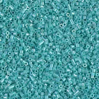 DBS0166 Turquoise Opaque AB, Colour 0166 Size 15/0 Miyuki Delica Beads, 5.2g approx.