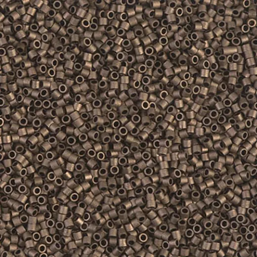 DBS0322 Bronze Matte Metallic, Colour code 322 Size 15/0 Miyuki Delica Beads, 5.2g approx. DBS0322 Bronze Matte Metallic, Colour code 322 Size 15/0 Miyuki Delica Beads, 5.2g approx.