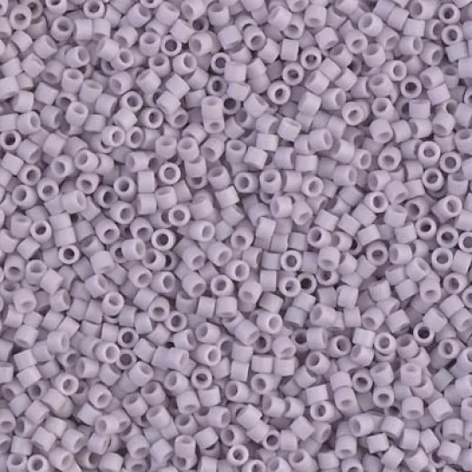 DBS0356 Matted Opaque Light Mauve Miyuki 15/0 Miyuki Delica Beads, colour 0356, 5.2g approx. DBS0356 Matted Opaque Light Mauve Miyuki 15/0 Miyuki Delica Beads, colour 0356, 5.2g approx.