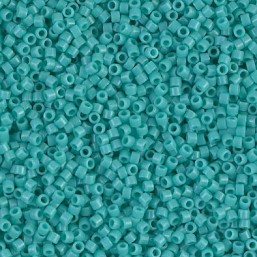 DBS0729 Opaque Turquoise Green Miyuki 15/0 Miyuki Delica Beads, colour 0729, 5.2g approx. DBS0729 Opaque Turquoise Green Miyuki 15/0 Miyuki Delica Beads, colour 0729, 5.2g approx.