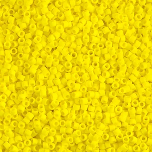 DBS0751 Opaque Yellow Matted Miyuki 15/0 Miyuki Delica Beads, colour 0751, 5.2g approx. DBS0751 Opaque Yellow Matted Miyuki 15/0 Miyuki Delica Beads, colour 0751, 5.2g approx.