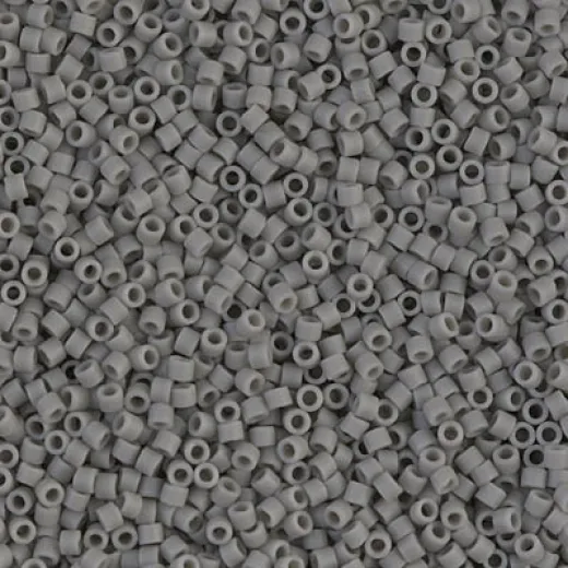 DBS0761 Opaque Grey Matted Miyuki 15/0 Miyuki Delica Beads, colour 0761, 5.2g approx. DBS0761 Opaque Grey Matted Miyuki 15/0 Miyuki Delica Beads, colour 0761, 5.2g approx.