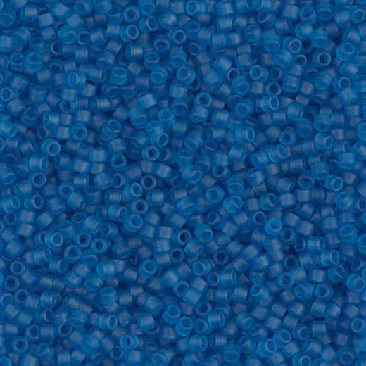 DBS0768 Matte Transparent Capri Blue, Colour 0768 Size 15/0 Miyuki Delica Beads, 5.2g approx. DBS0768 Matte Transparent Capri Blue, Colour 0768 Size 15/0 Miyuki Delica Beads, 5.2g approx.
