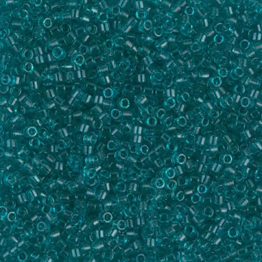 DBS1108 Transparent Caribbean Teal, Colour 1108 15/0 Miyuki Delica Beads, 5.2g approx. DBS1108 Transparent Caribbean Teal, Colour 1108 15/0 Miyuki Delica Beads, 5.2g approx.