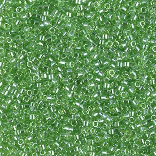DBS1226 Transparent Lime Luster, Colour 1226 15/0 Miyuki Delica Beads, 5.2g approx. DBS1226 Transparent Lime Luster, Colour 1226 15/0 Miyuki Delica Beads, 5.2g approx.