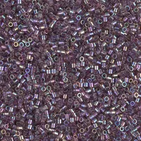 DBS1244  Transparent Mauve AB, Colour 1245 15/0 Miyuki Delica Beads, 5.2g approx.