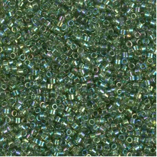 DBS1247  Transparent Olive AB, Colour 1247 15/0 Miyuki Delica Beads, 5.2g appro...