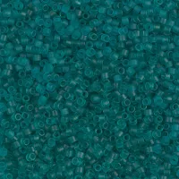 DBS1268  Matte Transparent Caribbean Teal, Colour 1268 15/0 Miyuki Delica Beads, 5.2g approx.