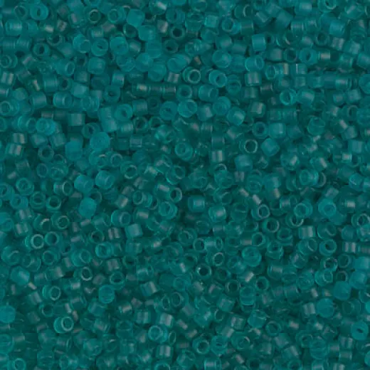 DBS1268 Matte Transparent Caribbean Teal, Colour 1268 15/0 Miyuki Delica Beads, 5.2g approx. DBS1268 Matte Transparent Caribbean Teal, Colour 1268 15/0 Miyuki Delica Beads, 5.2g approx.