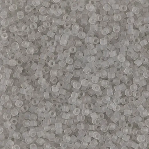 DBS1271 Matte Transparent Gray Mist, Colour 1271 15/0 Miyuki Delica Beads, 5.2g approx. DBS1271 Matte Transparent Gray Mist, Colour 1271 15/0 Miyuki Delica Beads, 5.2g approx.