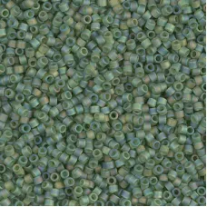 DBS1282  Matte Transparent Olive AB, Colour 1282 15/0 Miyuki Delica Beads, 5.2g...
