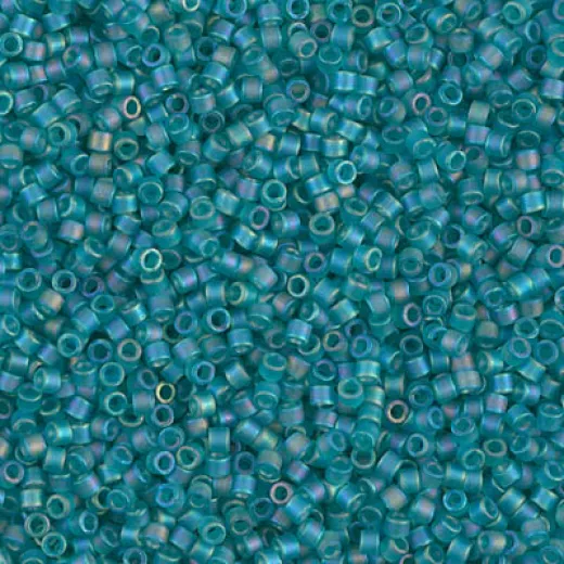 DBS1283 Matte Transparent Caribbean AB, Colour 1283 15/0 Miyuki Delica Beads, 5.2g approx. DBS1283 Matte Transparent Caribbean AB, Colour 1283 15/0 Miyuki Delica Beads, 5.2g approx.