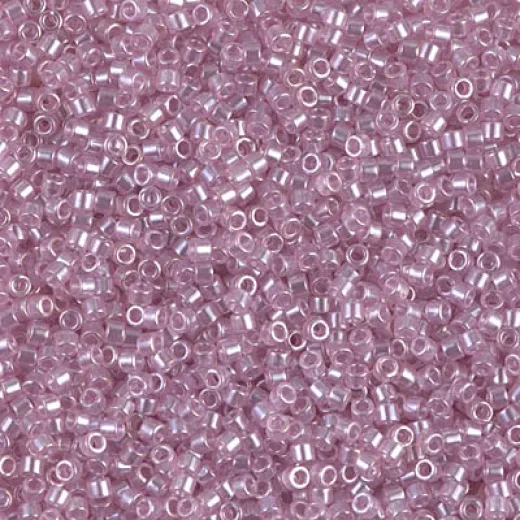 DBS1473 Transparent Pale Orchid Luster, Colour 1473 15/0 Miyuki Delica Beads, 5.2g approx. DBS1473 Transparent Pale Orchid Luster, Colour 1473 15/0 Miyuki Delica Beads, 5.2g approx.