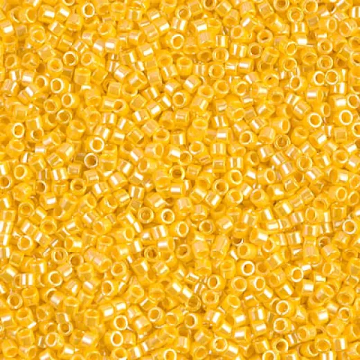 DBS1562 Opaque Canary Luster, Colour 1561 15/0 Miyuki Delica Beads, 5.2g approx. DBS1562 Opaque Canary Luster, Colour 1561 15/0 Miyuki Delica Beads, 5.2g approx.